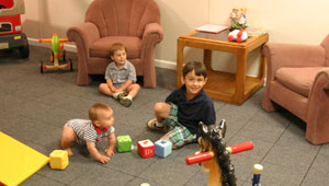 A complete finished basement system for the kids in a  home
