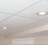 Our drop ceiling system is compatibile with recessed lighting