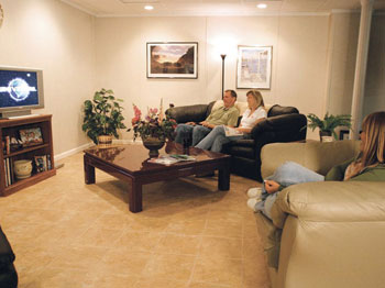 Basement Living Room- Basement Finishing , Rhode Island